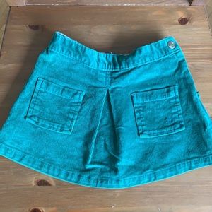 Petit bateau skirt 4T forest Green corduroy
